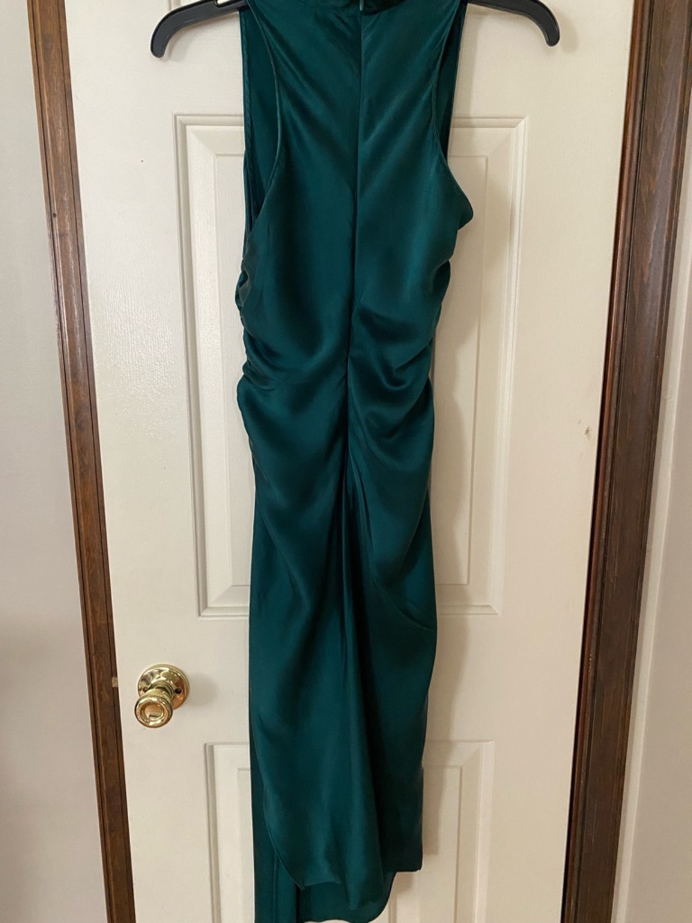 Banana Republic Eclipse Silk midi Dress in Emerald Green - Picture 3 of 5